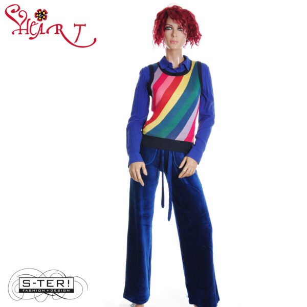 W26.11 HEART SHIMIA TROUSERS HG099 RNK B04 BLUE - Afbeelding 8