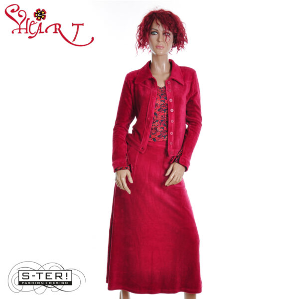 W26.23 HEART LONI SKIRT HZ003 RNK B05  MAROON - Afbeelding 6