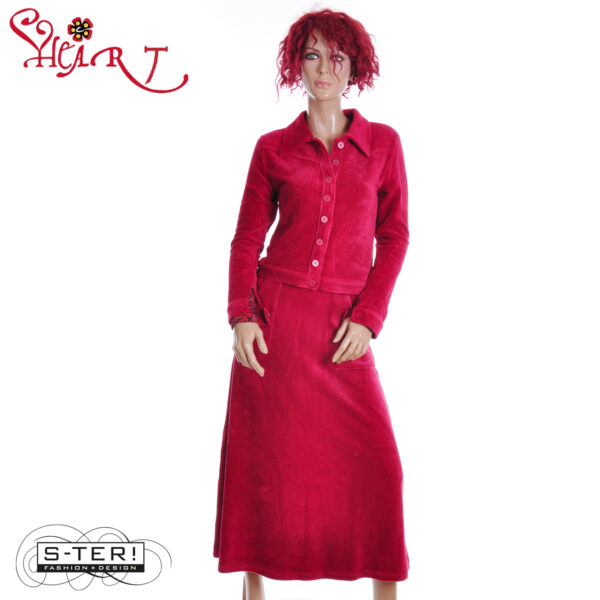 W26.23 HEART LONI SKIRT HZ003 RNK B05  MAROON - Afbeelding 7