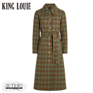 W9.19 King Louie ARABELLA COAT COPPA CHECK 09938 BEAR BROWN