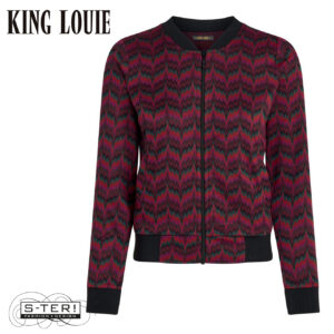 W9.33 King Louie BESSIE JACKET ESTELLE ZIGZAG 10153 BORDEAUX RED