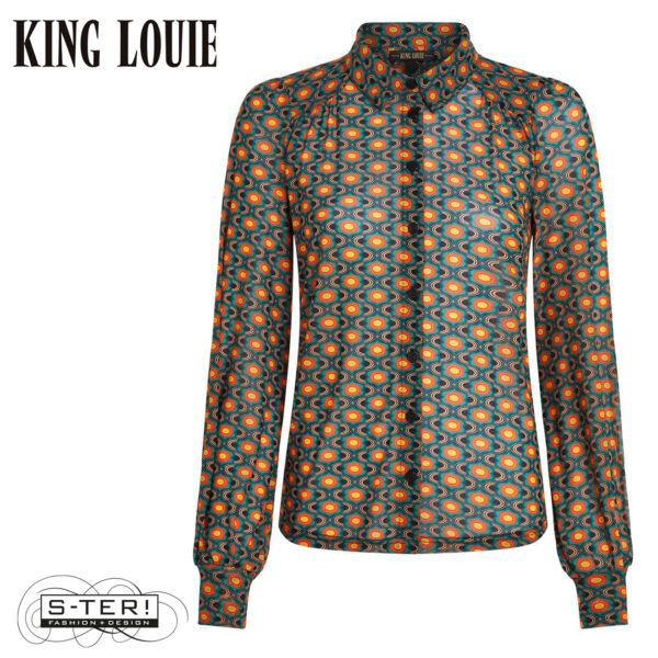 W9.22 King Louie CARINA BLOUSE DUPER MESH 10020 MULTICOLOUR - Afbeelding 2