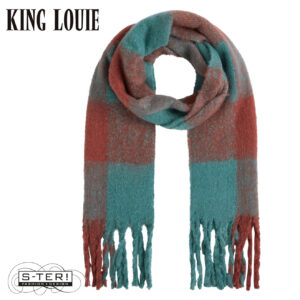 W9.57 King Louie CHECK SCARF 2TONE 09891 RIO RED