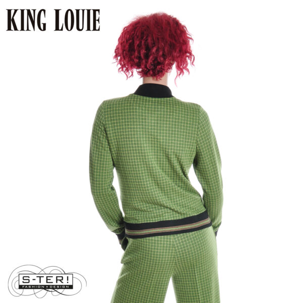 W9.31 King Louie CLEO JACKET IVY CHECK 10153 GUACEMOLE GREEN - Afbeelding 4