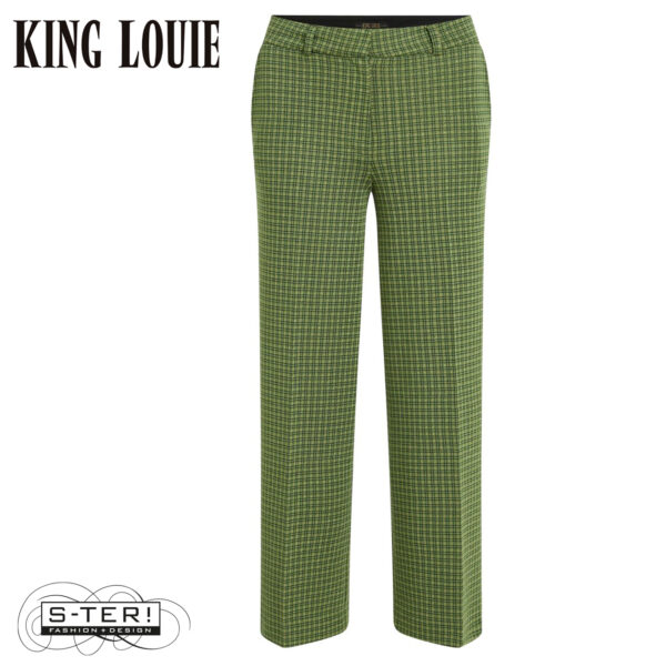 W9.42 King Louie FEDERICA PANTS IVY CHECK 10145 GUACEMOLE - Afbeelding 2