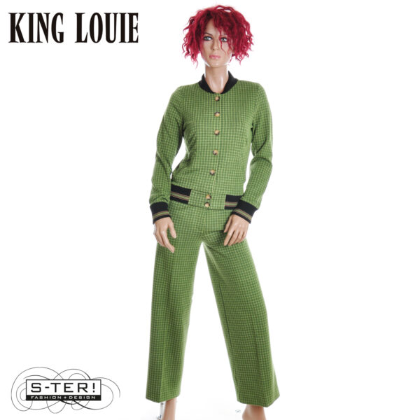 W9.31 King Louie CLEO JACKET IVY CHECK 10153 GUACEMOLE GREEN - Afbeelding 7
