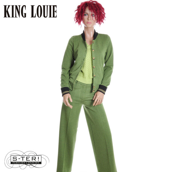 W9.31 King Louie CLEO JACKET IVY CHECK 10153 GUACEMOLE GREEN - Afbeelding 8