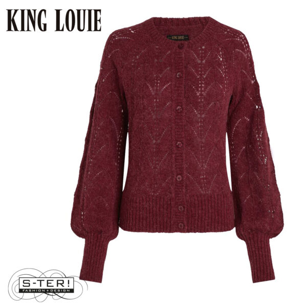 W9.5 King Louie RAGLAN CARDI BERNARD 09824 CABERNET RED