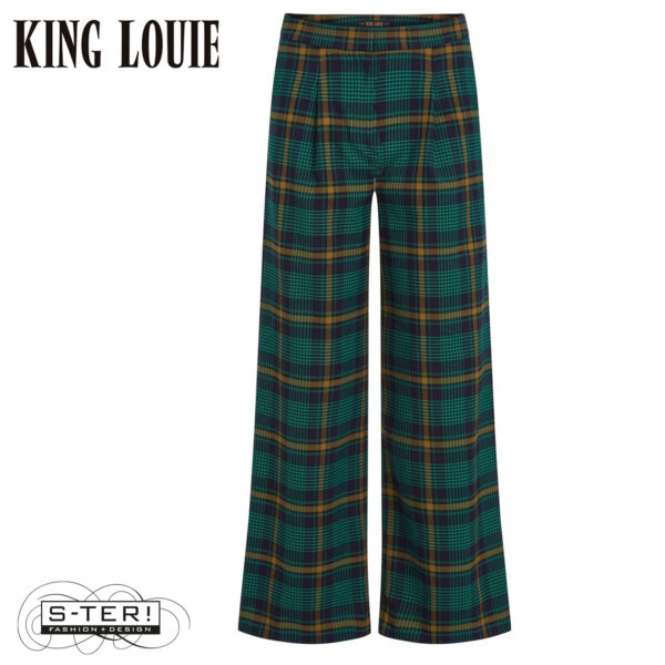 W9.12 King Louie ROSA PANTS LEEDS CHECK 09919 EVENING BLUE