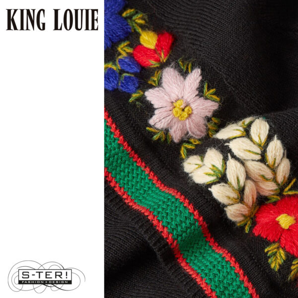 W9.8 King Louie V RIB CARDI PERRY 09897 black - Afbeelding 3