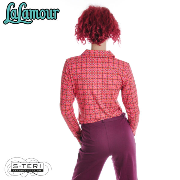 W31.20 Lalamour ANNA blouse LS LAWI2525 GORGEOUS PORT TILES - Afbeelding 4
