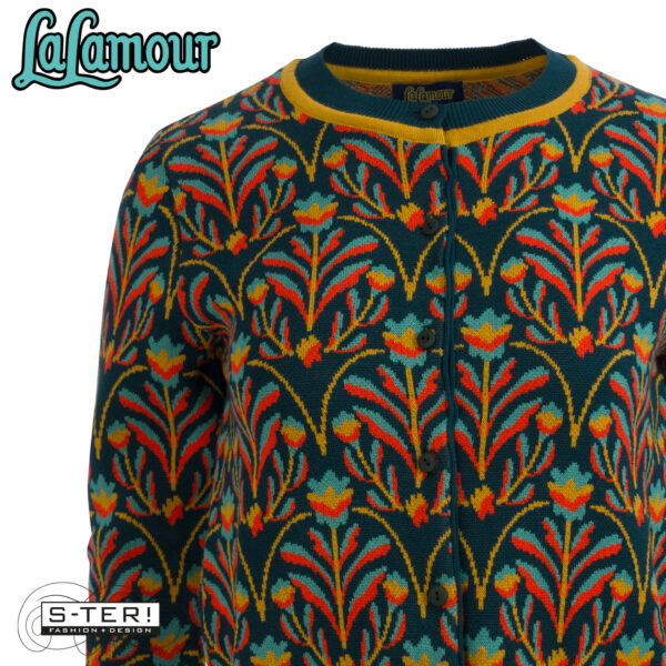 W31.29 Lalamour KNIT WEAR CARDIGAN BAROCK FLOWER LAWI25211 - Afbeelding 3