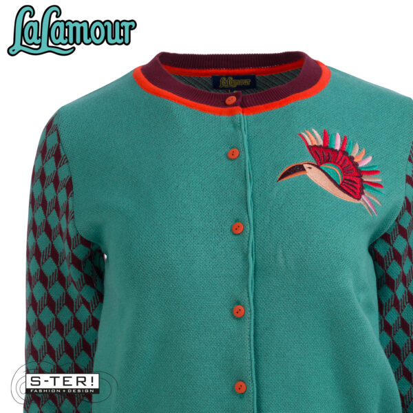 W31.30 Lalamour KNIT WEAR CARDIGAN BIRD OF PARADISE LAWI25212 - Afbeelding 3