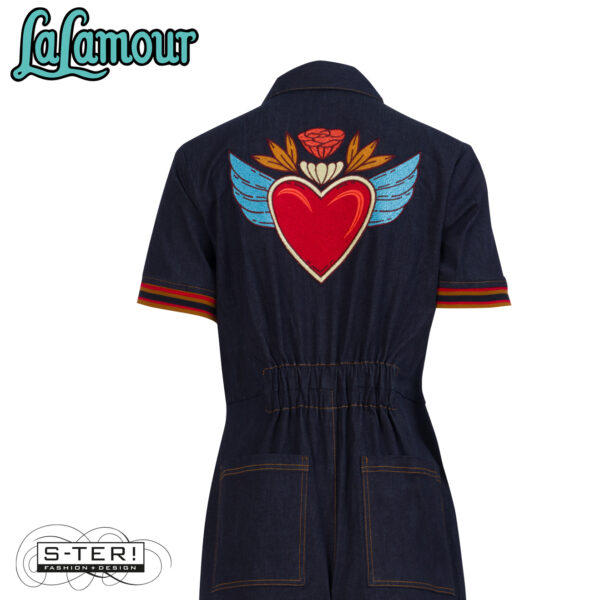 W31.33 Lalamour LILLY JUMPSUIT LAWI25230 DENIM - Afbeelding 3