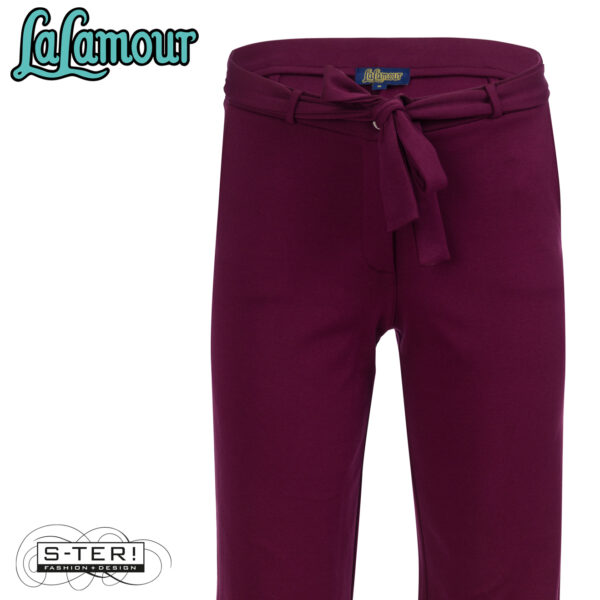 W31.38 Lalamour SUE PANTS LAWI25412 PUNTA DI ROMA BORDEAUX - Afbeelding 3