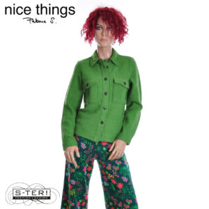 W38.4 Nice Things 100% WOOL JACKET WWV064 KIWI GREEN