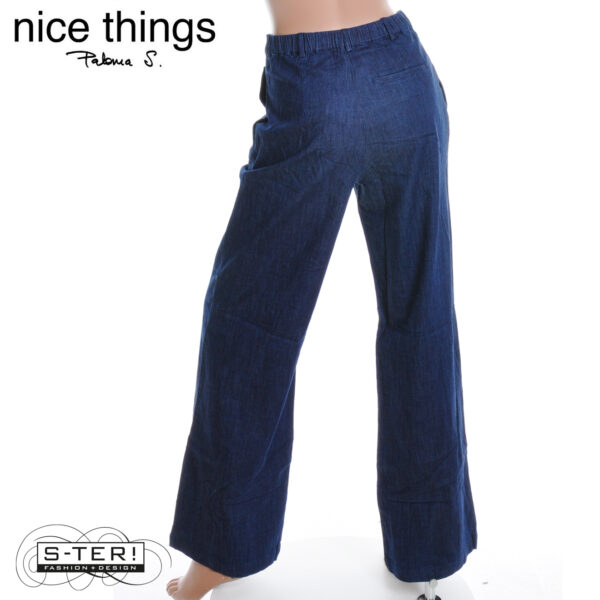 W38.11 Nice Things BLUE DENIM PLEATS PANTS WWV121 DENIM - Afbeelding 5