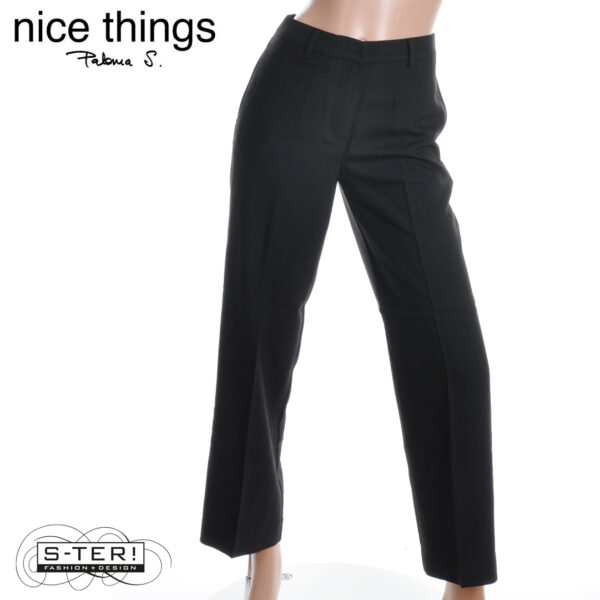 W38.14 Nice Things CLASSIC TAILORED PANTS WWV048 black - Afbeelding 3