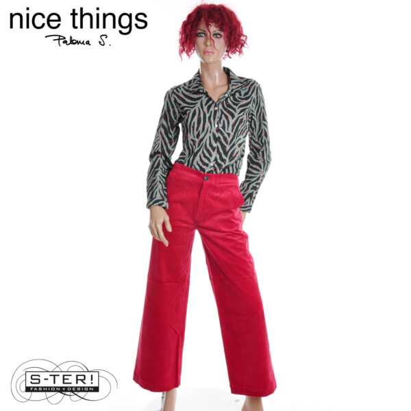 W38.15 Nice Things CORDUROY PANTS WWV016 intense red