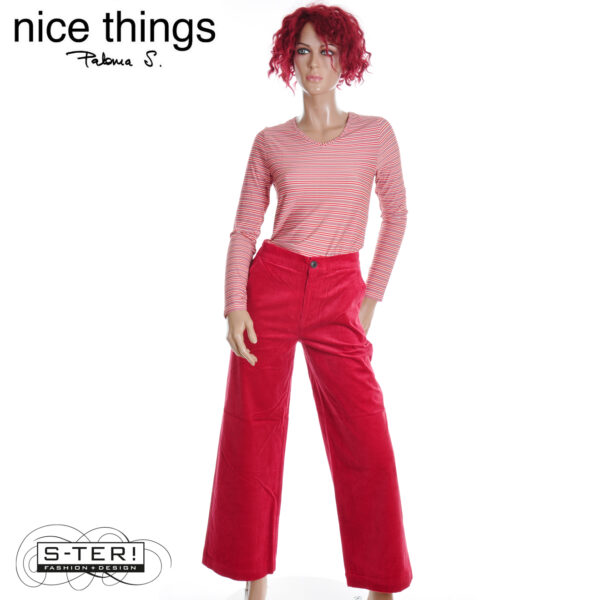 W38.15 Nice Things CORDUROY PANTS WWV016 intense red - Afbeelding 3