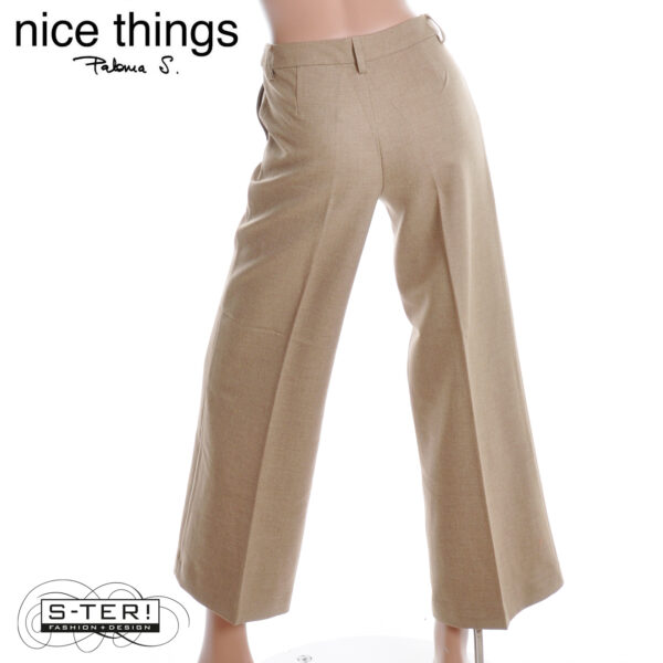 W38.9 Nice Things MELANGE STRUCTURED PANTS WWV049 BEIGE - Afbeelding 5