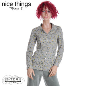 W38.8 Nice Things small tulips print basic shirt #99 WWV086 LIGHT GREY