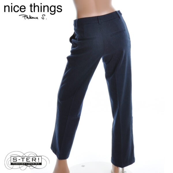 W38.19 Nice Things WINDOW CHECKED PANTS WWV025 NAVY - Afbeelding 4
