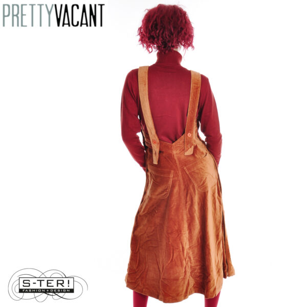 W39.5  PRETTY VACANT JENNIFER DRESS CHESTNUT VELVET - Afbeelding 2