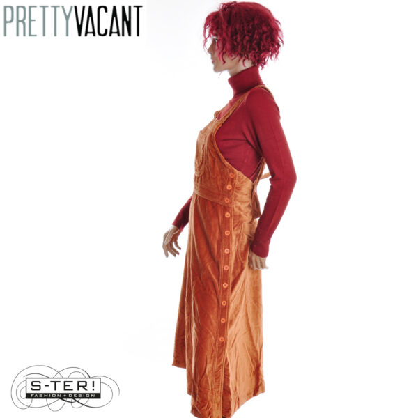 W39.5  PRETTY VACANT JENNIFER DRESS CHESTNUT VELVET - Afbeelding 3