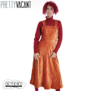 W39.5  PRETTY VACANT JENNIFER DRESS CHESTNUT VELVET