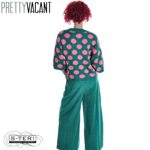 W39.12  PRETTY VACANT SOPHIA TROUSERS GREEN PIN CORD - Afbeelding 4