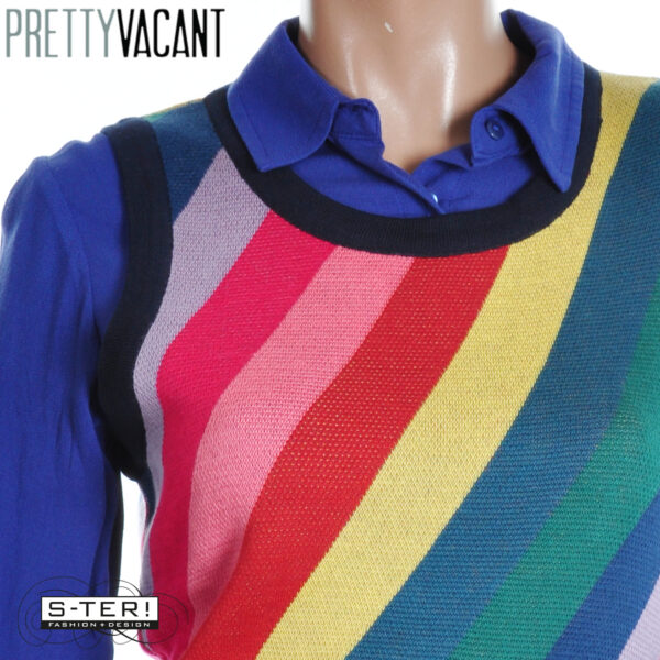 W39.9  PRETTY VACANT TANK TOP 45 DEGREE STRIPE MULTI STRIPE - Afbeelding 5