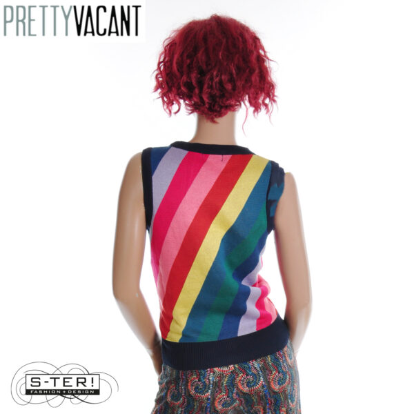 W39.9  PRETTY VACANT TANK TOP 45 DEGREE STRIPE MULTI STRIPE - Afbeelding 2