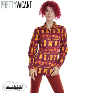 W39.10  PRETTY VACANT WINNIE BLOUSE COFFEE