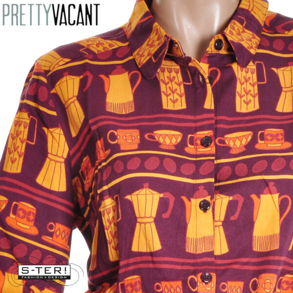 W39.10  PRETTY VACANT WINNIE BLOUSE COFFEE - Afbeelding 4
