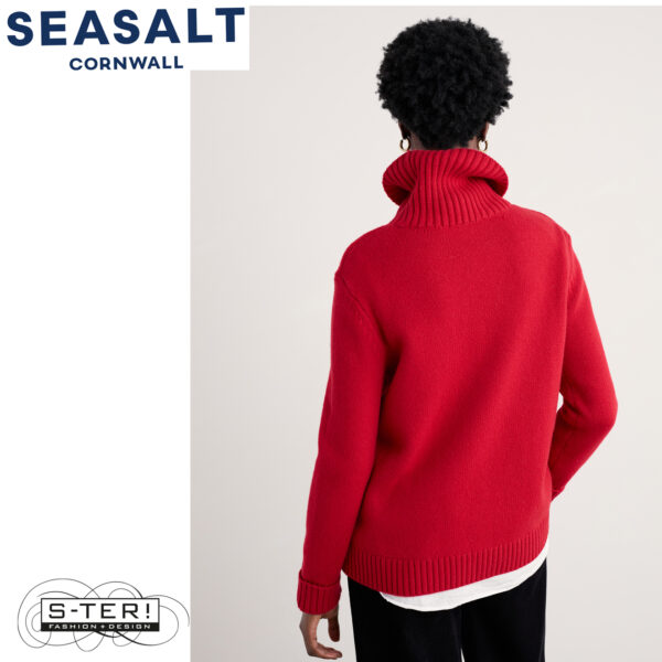 W7.93 Seasalt Cornwall BRAQUE JUMPER CARMINE - Afbeelding 4