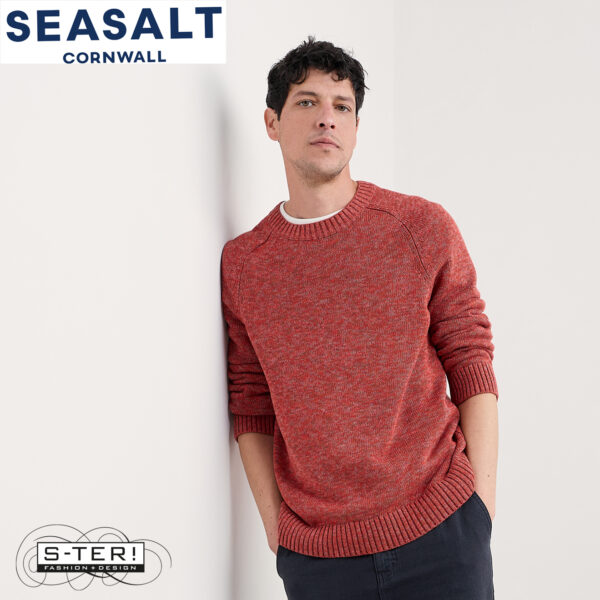 W7.73 Seasalt Cornwall MEN'S NEOT JUMPER BRIDGING JASPER