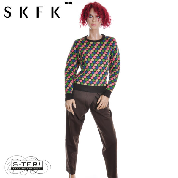 W16.35 SKFK  TROUSER EZAMA WTR00565 DARK BROWN