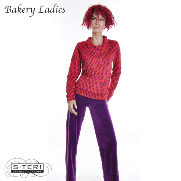 W2.13 Bakery Ladies STRAIGHT PANTS MIRA BL52OCP401 PURPLE RAIN - Afbeelding 3