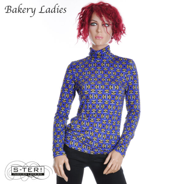 W2.2 Bakery Ladies T-SHIRT TURTLE NECK BL52LVL109P RACOON SAPPHIRE