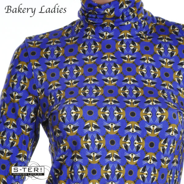 W2.2 Bakery Ladies T-SHIRT TURTLE NECK BL52LVL109P RACOON SAPPHIRE - Afbeelding 3