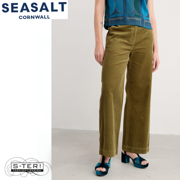 W7.92 Seasalt Cornwall DILLWYN TROUSER BRIGHT OLIVE - Afbeelding 3