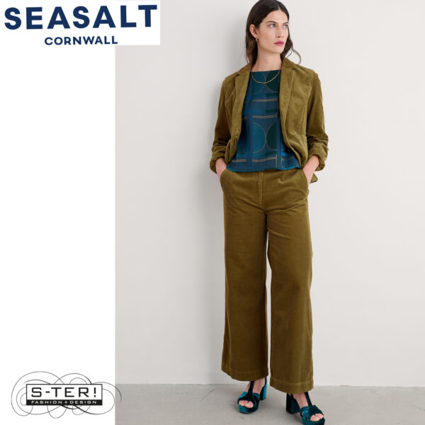 W7.92 Seasalt Cornwall DILLWYN TROUSER BRIGHT OLIVE - Afbeelding 2