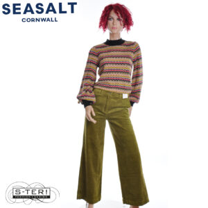 W7.92 Seasalt Cornwall DILLWYN TROUSER BRIGHT OLIVE