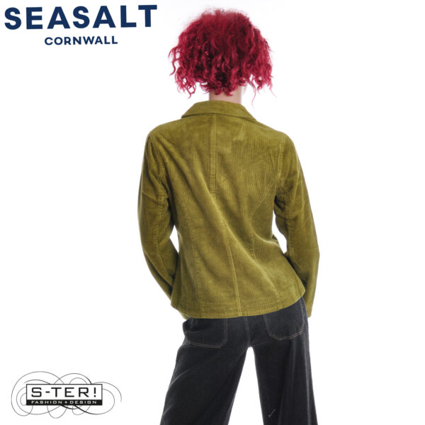 W7.90 Seasalt Cornwall HEALD BLAZER BRIGHT OLIVE - Afbeelding 2