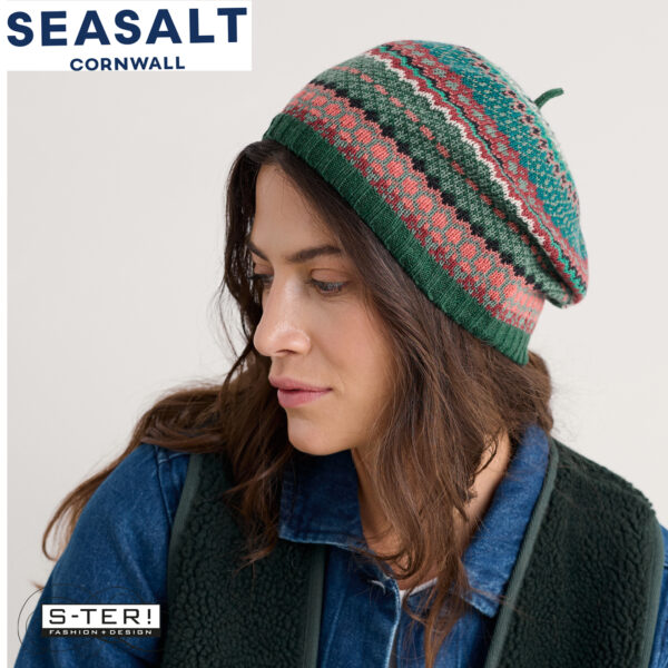 W7.100 Seasalt Cornwall BRAMBLE JELLY BERET WEAVING NEEDLE DARK FORAGE - Afbeelding 4