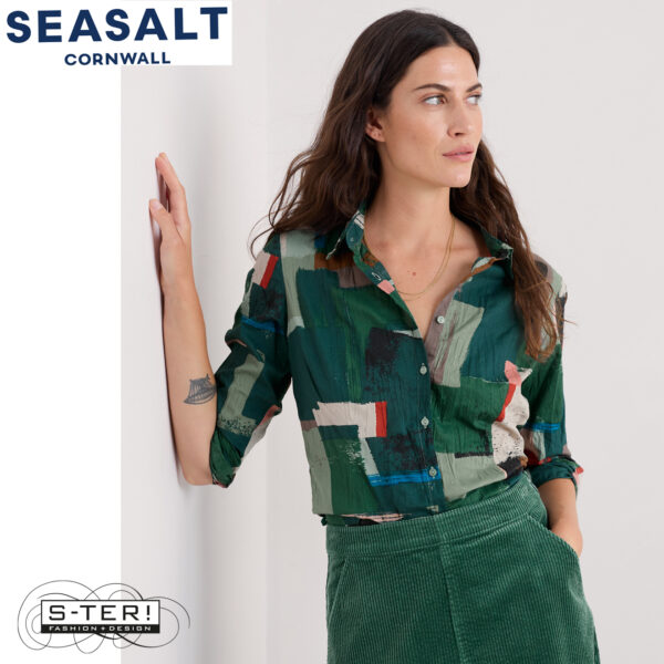 W7.78 Seasalt Cornwall Larissa Shirt AERIAL FIELD COPPICE - Afbeelding 4