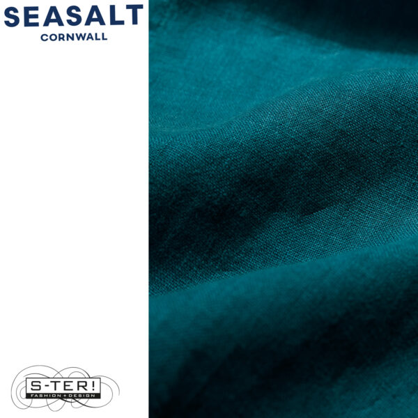 W7.75 Seasalt Cornwall MEN'S CURATOR SHIRT KINGFISHER - Afbeelding 5