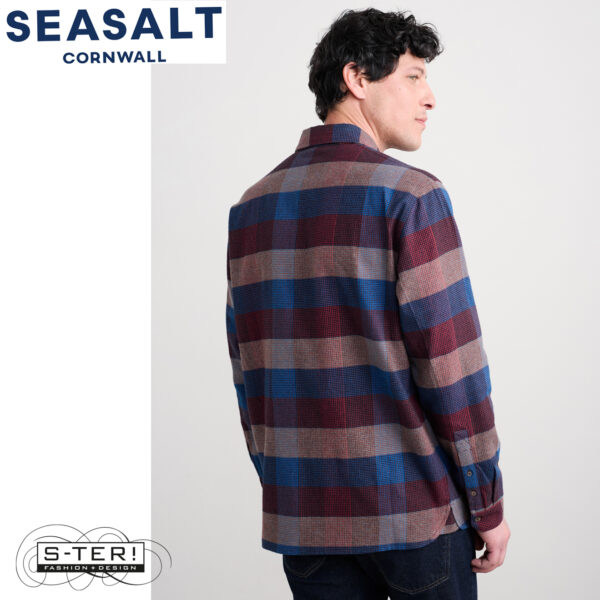 W7.97 Seasalt Cornwall MEN'S FATHOMER SHIRT TRYSTAN CONKER - Afbeelding 4
