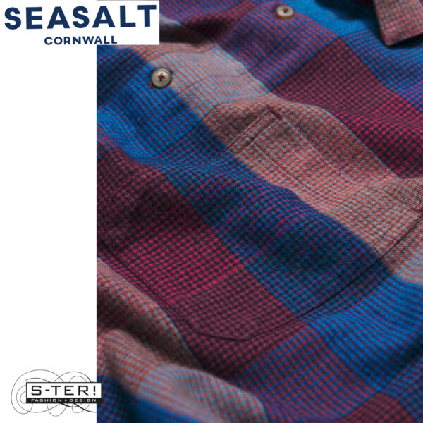 W7.97 Seasalt Cornwall MEN'S FATHOMER SHIRT TRYSTAN CONKER - Afbeelding 3